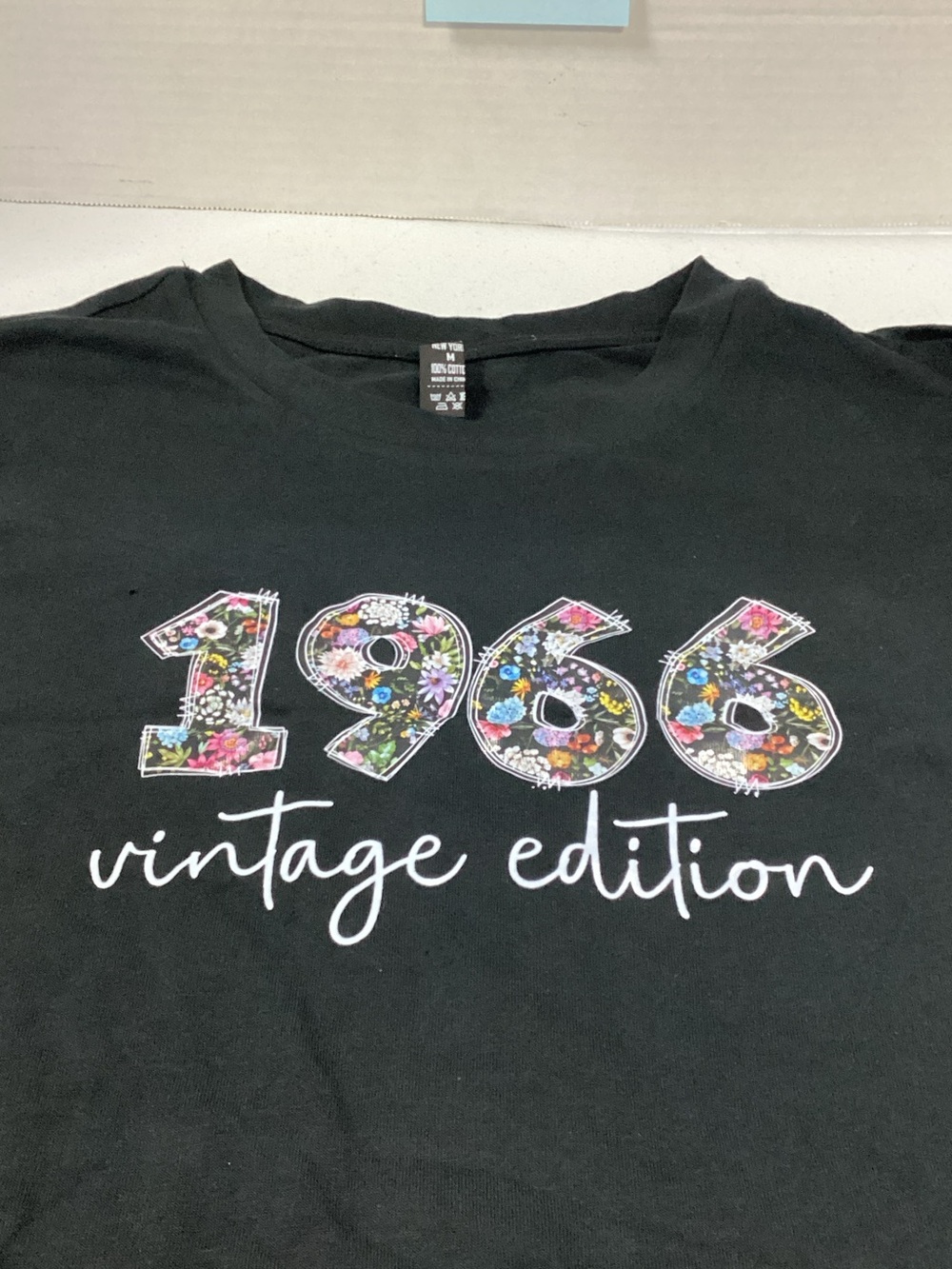 Black 1966 Vintage Edition Short Sleeve Tee - Women's